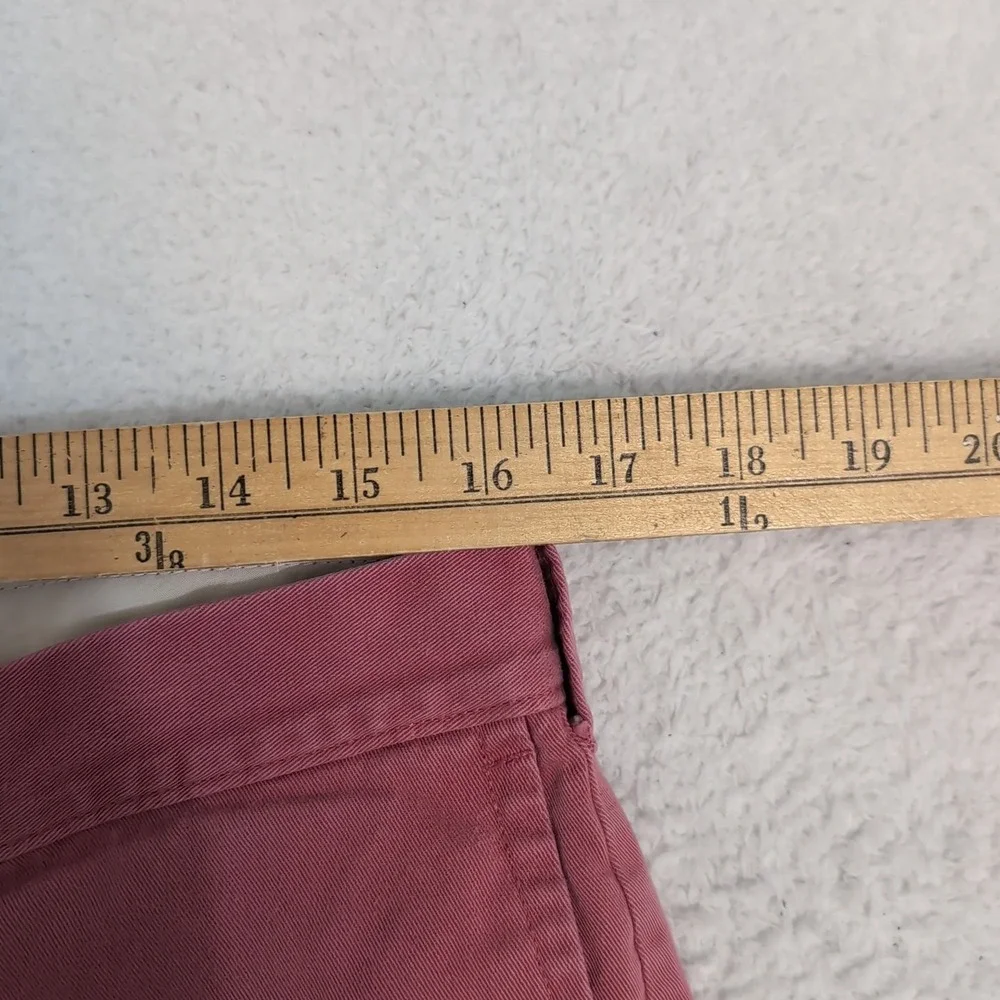 J Crew Chino Shorts Pink Flat Front‎ Men's Size 33 x 9